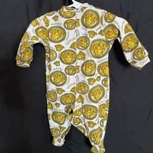 3-6 month Versace baby footie lightly worn